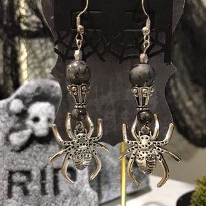 Goth-spider Earrings